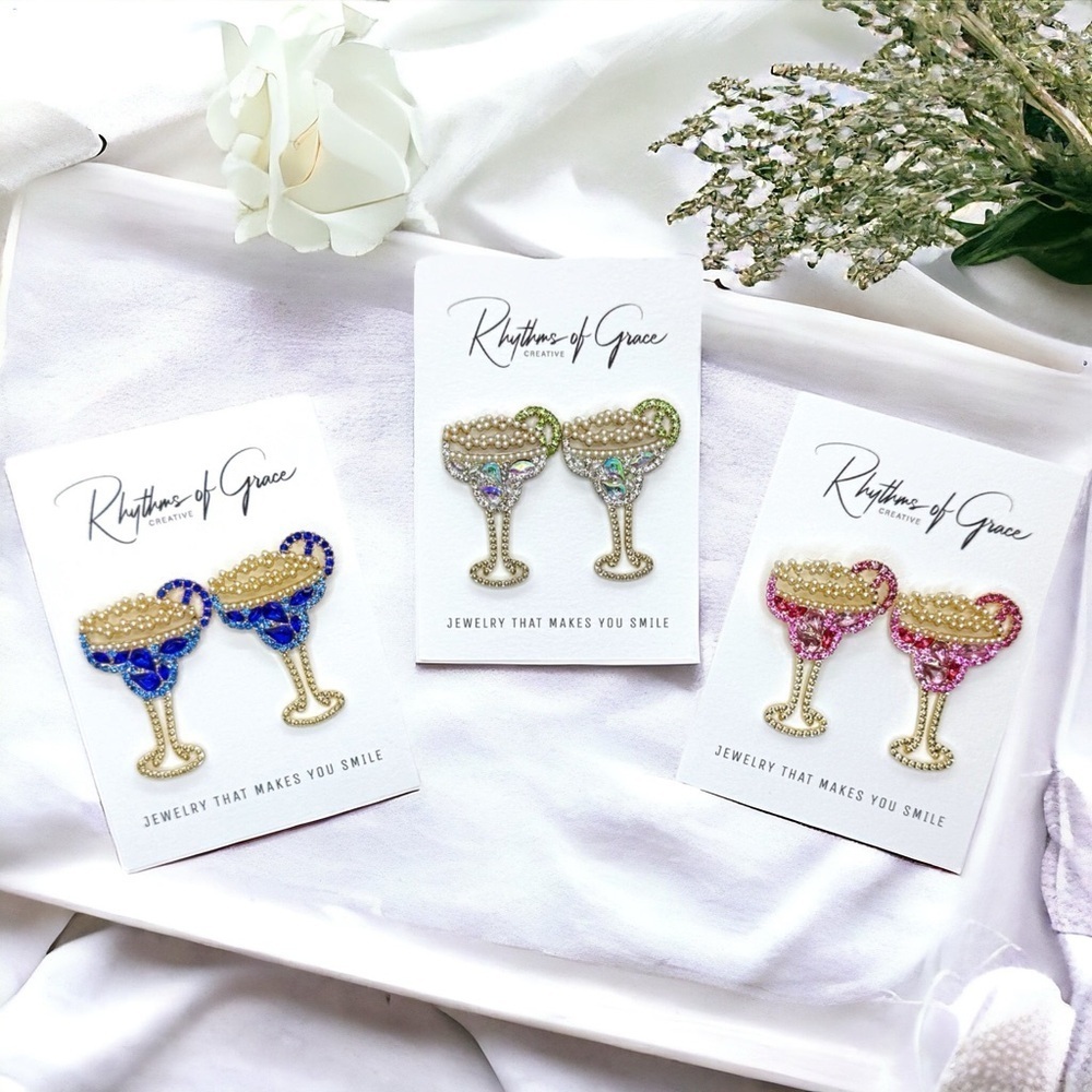 Fiesta Flair: Dazzling Margarita Earrings for Every Celebration! 🍹3 Colors